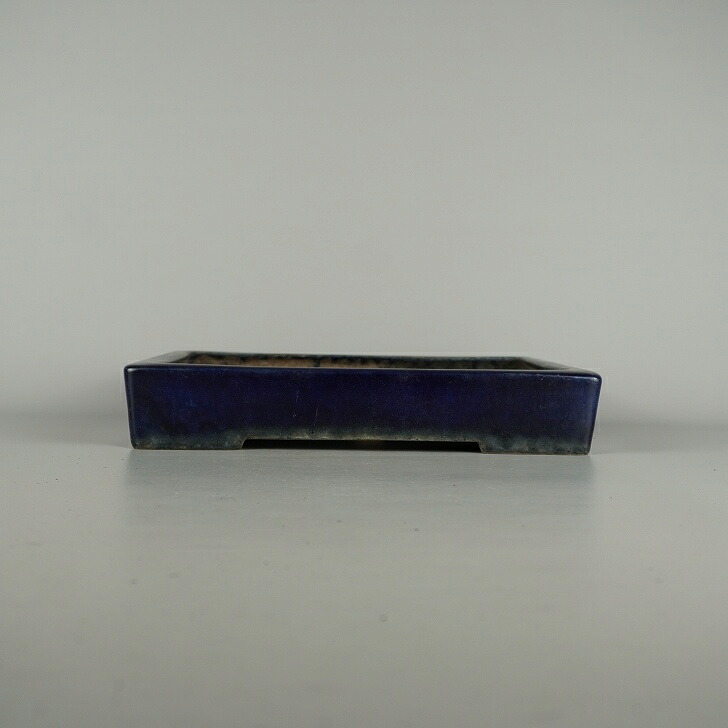 【中古】盆栽鉢 常滑 鴻陽造 中型 長辺 約 28.7cm 長方鉢 釉薬 和鉢 現品 中古鉢