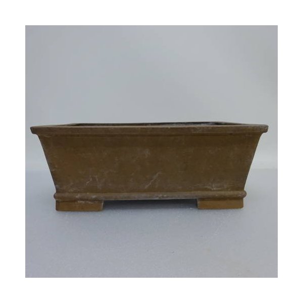 【中古】盆栽鉢 常滑 銭号 中型 長辺 約34糎 長方鉢 泥物 現品 中古鉢 貨物輸送無料