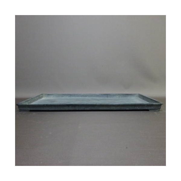 【中古】水盤 銅水盤 大型 長辺 約60cm 長方 銅盤 鉢 水石 盆栽 花器 銅製 現品 中古|盆栽はニわ 店