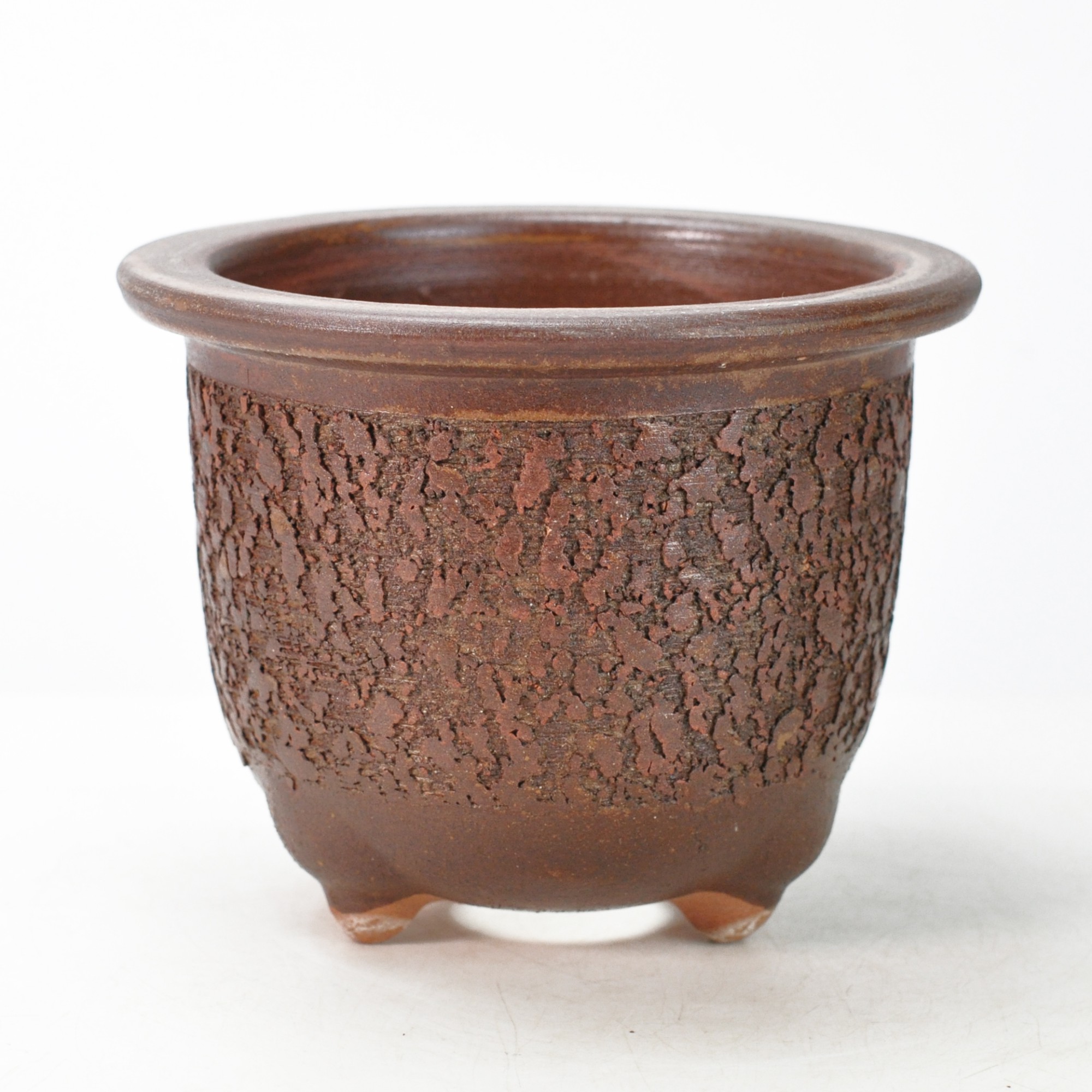 楽天市場】盆栽鉢 山野草鉢 植木鉢 陶器鉢 信楽焼 丸型深 6号 幅 約