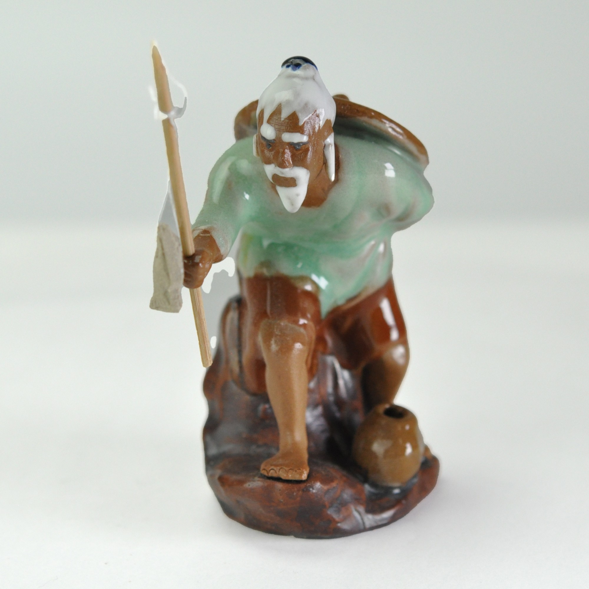 楽天市場】陶器の置物 フィギュア あぐらをかく漁師 : 盆栽妙 楽天市場店