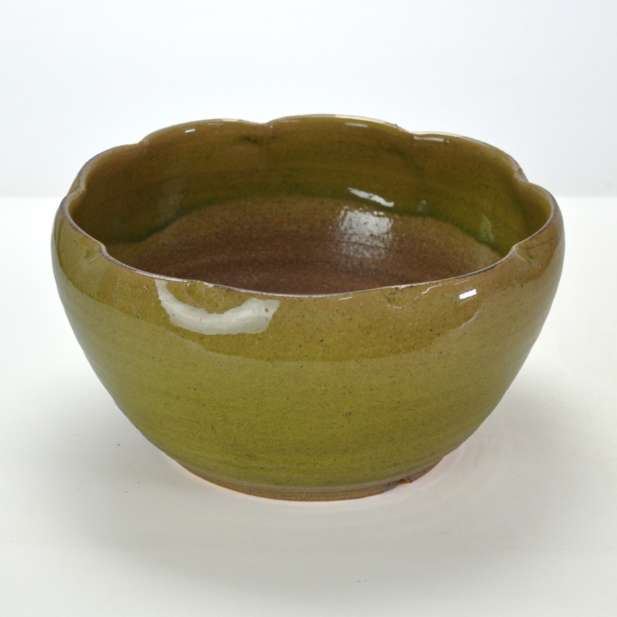 盆栽鉢 植木鉢 信楽焼 花型黄色鉢 8号 幅25cm×高さ13cm山野草鉢 観葉植物 多肉植物 円形 丸 寄せ植え 鉢花