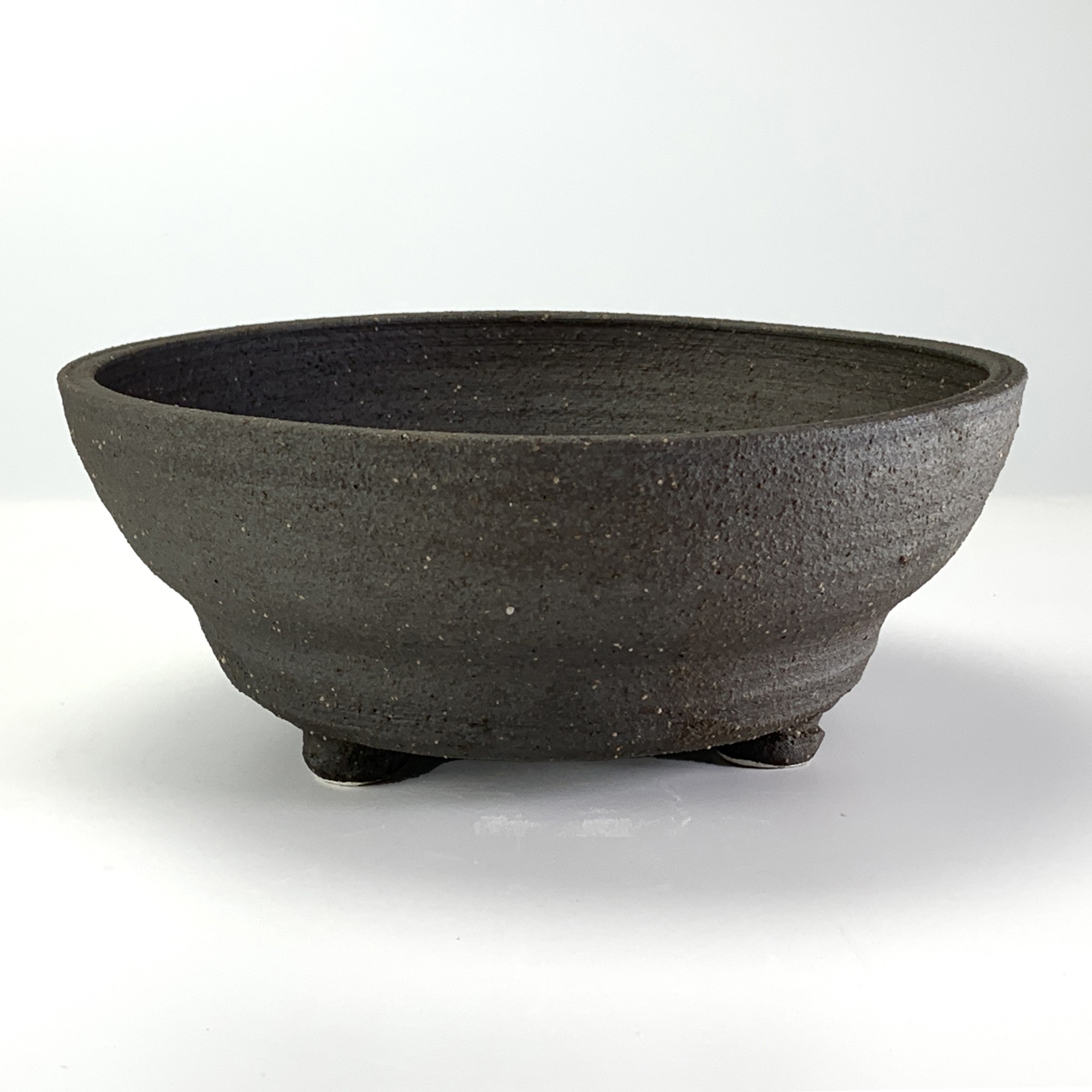 楽天市場】盆栽鉢 信楽焼 浅丸鉢足付 8号 植木鉢 陶器鉢 : 盆栽妙 楽天