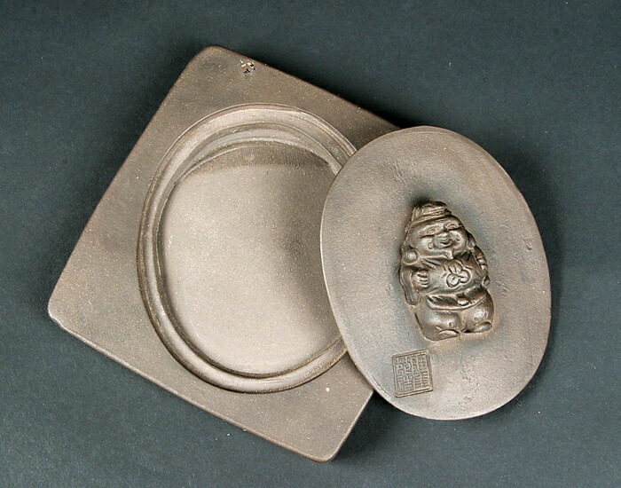 硯石 端渓硯 麻子坑 彫龍太史硯 12.2吋 硯石 端渓硯 麻子坑 彫龍太史硯