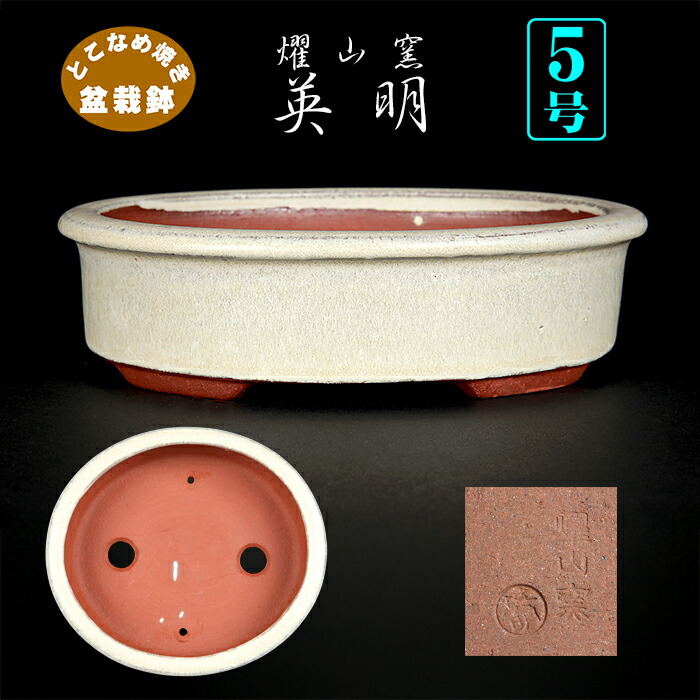 楽天市場】盆栽鉢 鴻陽織部釉丸鉢 植木鉢 色鉢 相羽鴻陽 常滑