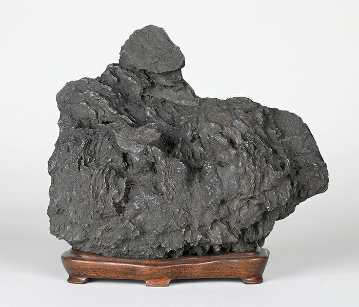 楽天市場】水石 「瀬田川石 」 盆石 天然石 すいせき 台座付き 現品