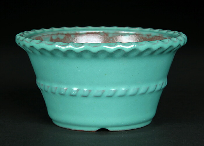 楽天市場】盆栽鉢 「行山紐づくり楕円鉢鉢」植木鉢 常滑 9号 28cm