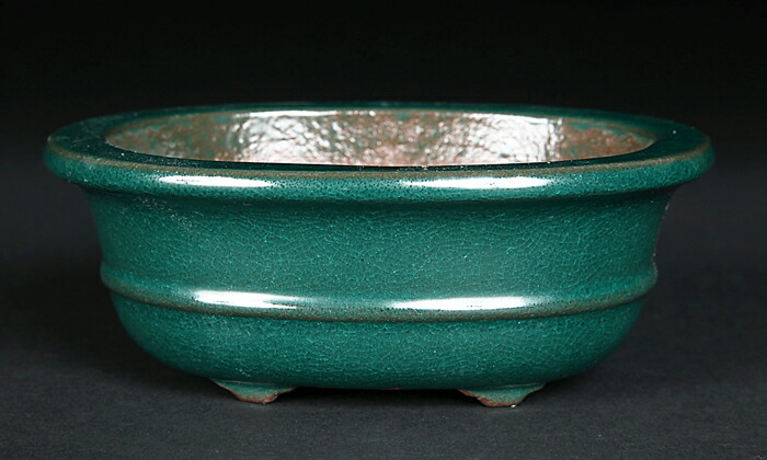 楽天市場】盆栽鉢 植木鉢 「白均釉外縁下紐楕円鉢」 中国鉢 色鉢 陶器