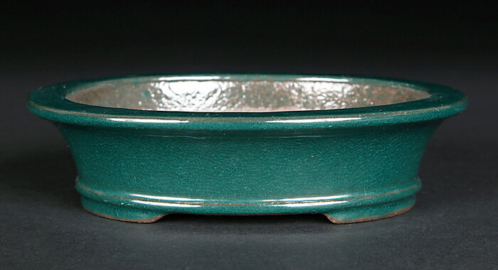 楽天市場】盆栽鉢 植木鉢 「白均釉外縁下紐楕円鉢」 中国鉢 色鉢 陶器