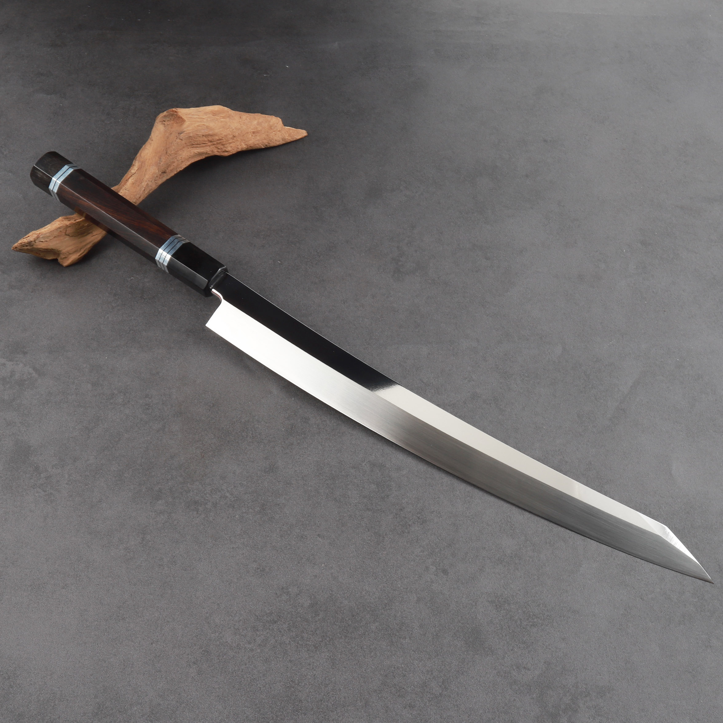 楽天市場】鬼反り先丸包丁 刺身包丁 尺二（刃渡り360mm）通常鏡面