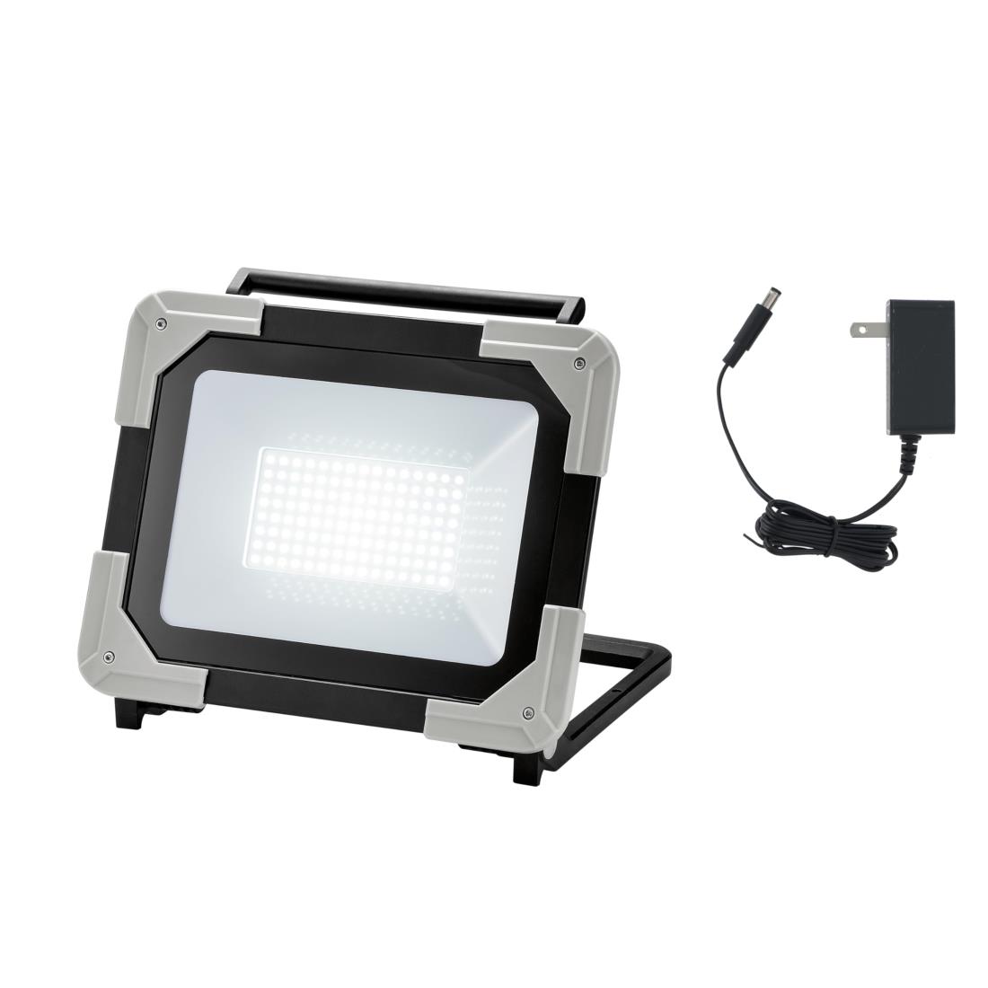 高儀(Takagi) EARTH MAN 充電式 LED ワークライト 50W WLT-50LiA 薄型 コンパクト 光量 3段階調節 約8時間 連続点灯 広角 防水 防塵 投光器 作業灯 作業ライト フラッドライト 夜間 暗所 屋外作業