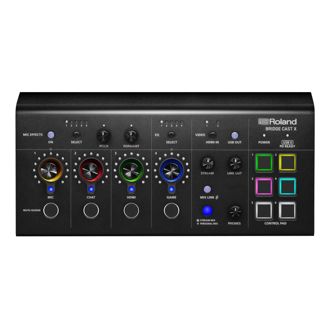 ローランド Roland BRIDGE CAST X/HDMIビデオキャプチャ/ゲーミングDACアンプ/オーディオインターフェース/配信/ゲーミングミキサー/Mac/Windows / 2PC配信 /ブリッジキャストエックス