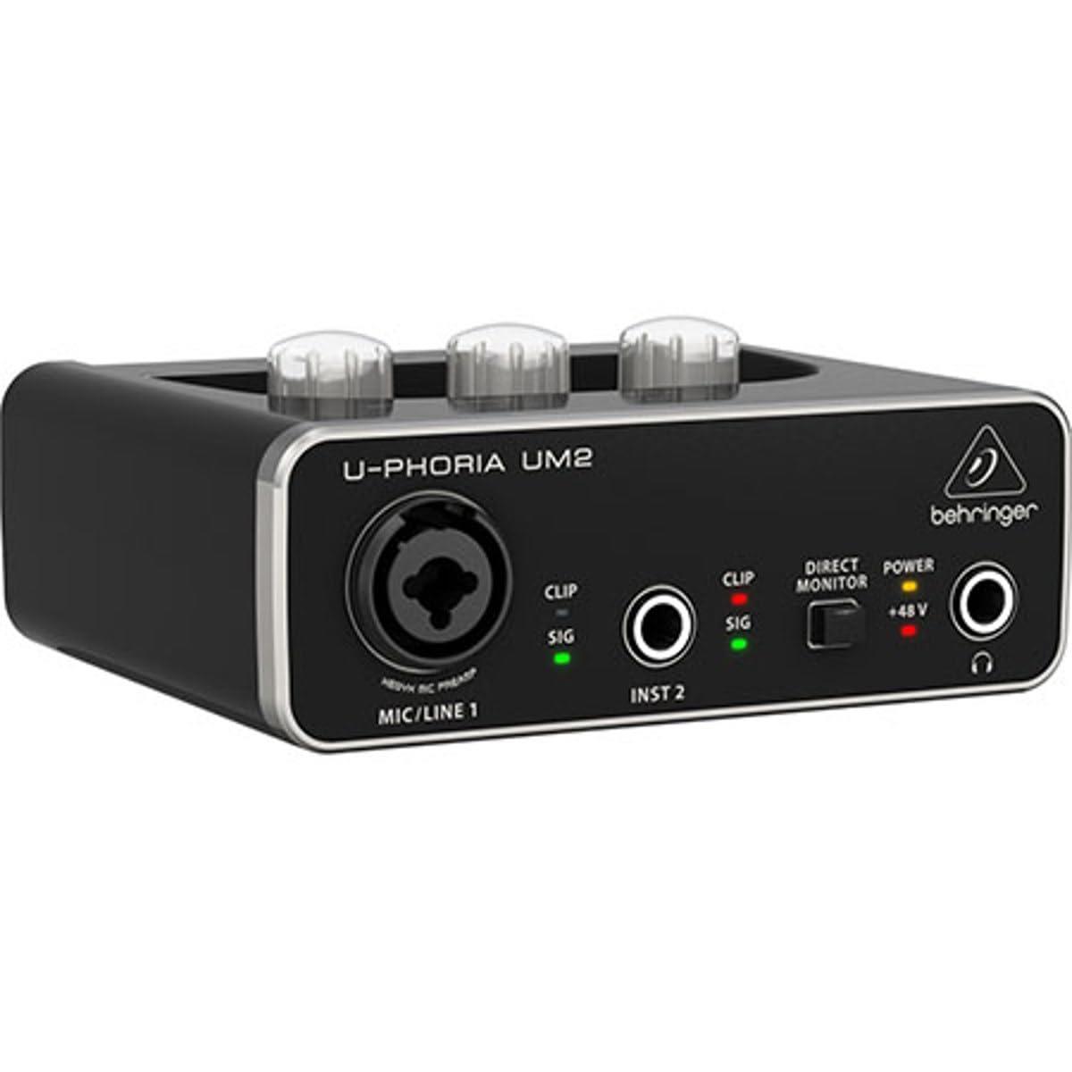 ベリンガー 2入力2出力 USBオーディオインターフェース ブラック 1-Channel UM2 U-PHORIA