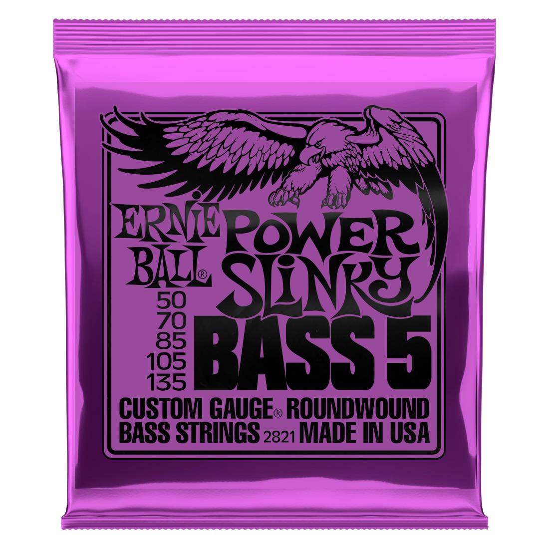 【正規品】 ERNIE BALL 2821 ベース弦 5弦 (50-135) 5-STRING POWER SLINKY BASS パワー・スリンキー・ベース