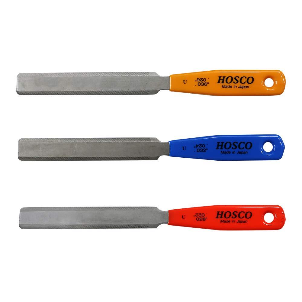 HOSCO Luthiers Tools ナットファイル ウクレレ用 3本組 .022\