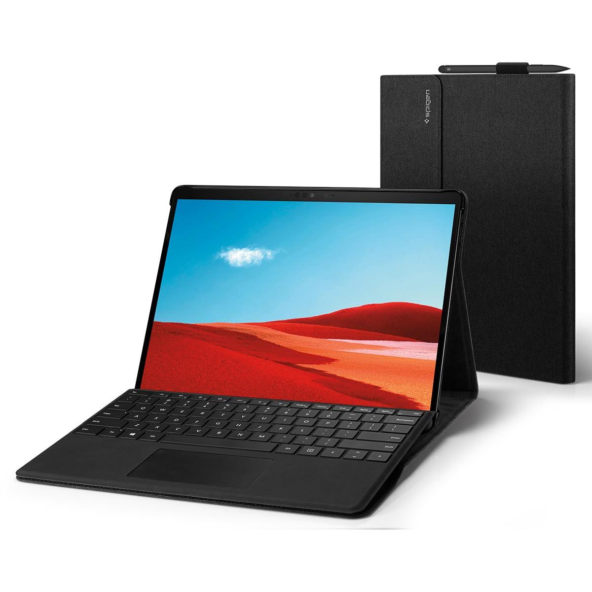 [Spigen] マイクロソフト Surface Pro 11 / Surface Pro 10 (2024) / Surface Pro 9 / Surface Pro 8 ケース バンド ポケット付き スタンド 機能 マグネット式 フラップ 手帳型 PUレザー PC ハード 二層構造 傷防止 サーフェスPro スタンドフォリオ ACS04207 (ブラック) 5,064円