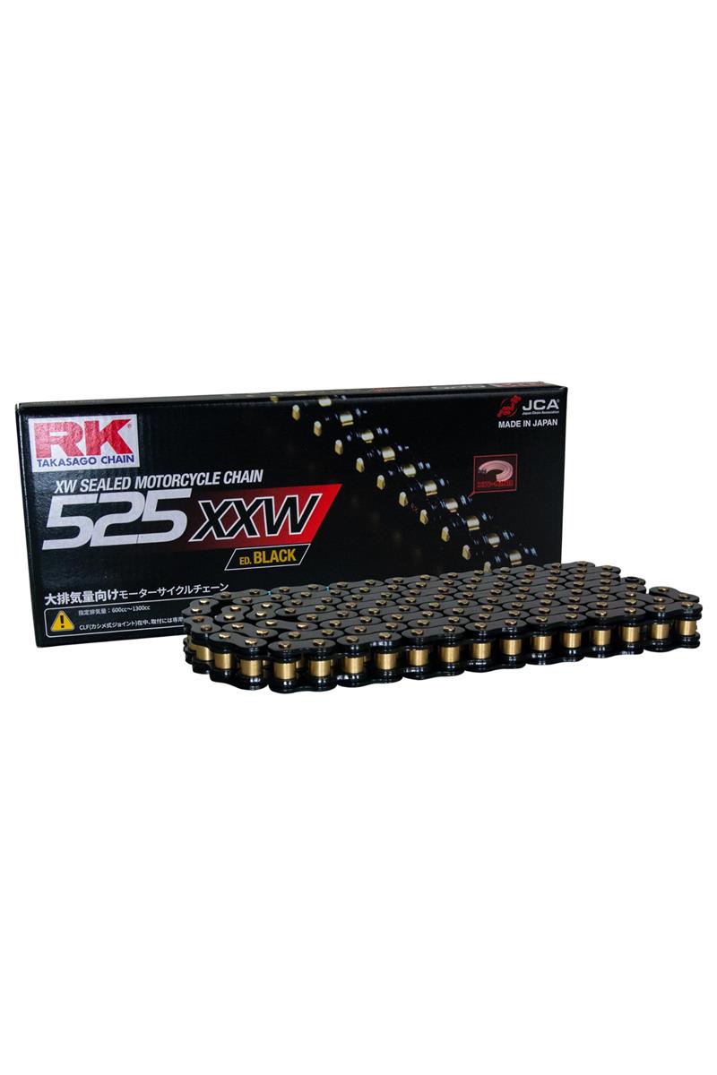 アールケー・エキセル/RK EXCEL アールケー(RK) ドライブチェーン BL525X-XW 120L カシメジョイント 電着ブラックコート|梵たん 店