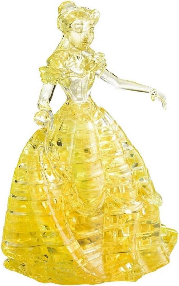 ハナヤマ(HANAYAMA)【透明立体ジグソーパズル】 クリスタルギャラリー ディズニー 美女と野獣 ベル クリスタルのようなフィギュア インテリア 対象年齢7才~画像