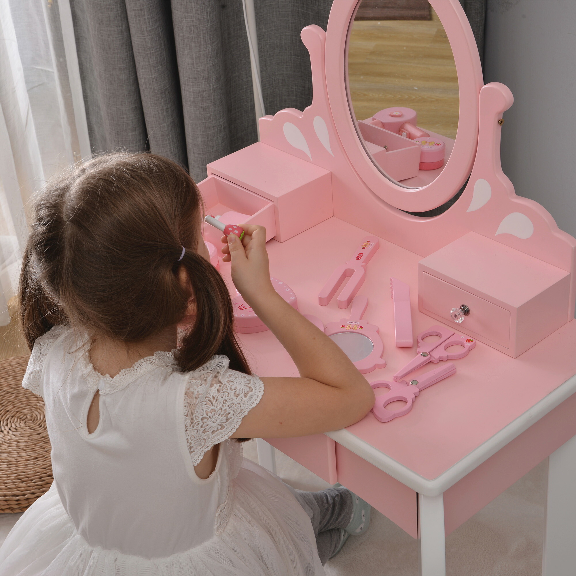 早い者勝ち 知育玩具 ドレッサー テーブル コンパクト 三面鏡 ロータイプ 女優ミラー ローテーブル おままごとドレッサー 化粧台 鏡台 スツール付き 引き出し 姫系 おしゃれ 誕生日 Fucoa Cl 早い者勝ち 知育玩具 ドレッサー テーブル コンパクト 三面鏡 ロータイプ 女優ミラー ローテーブル おままごとドレッサー 化粧台 鏡台 スツール付き 引き出し 姫系 おしゃれ 誕生日 Fucoa Cl
