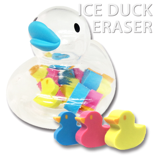 楽天市場 消しゴムice Duck Eraser 透明あひるのケシゴムケースhashy ハシーアヒル 消しゴム入れ Bonz楽天市場店