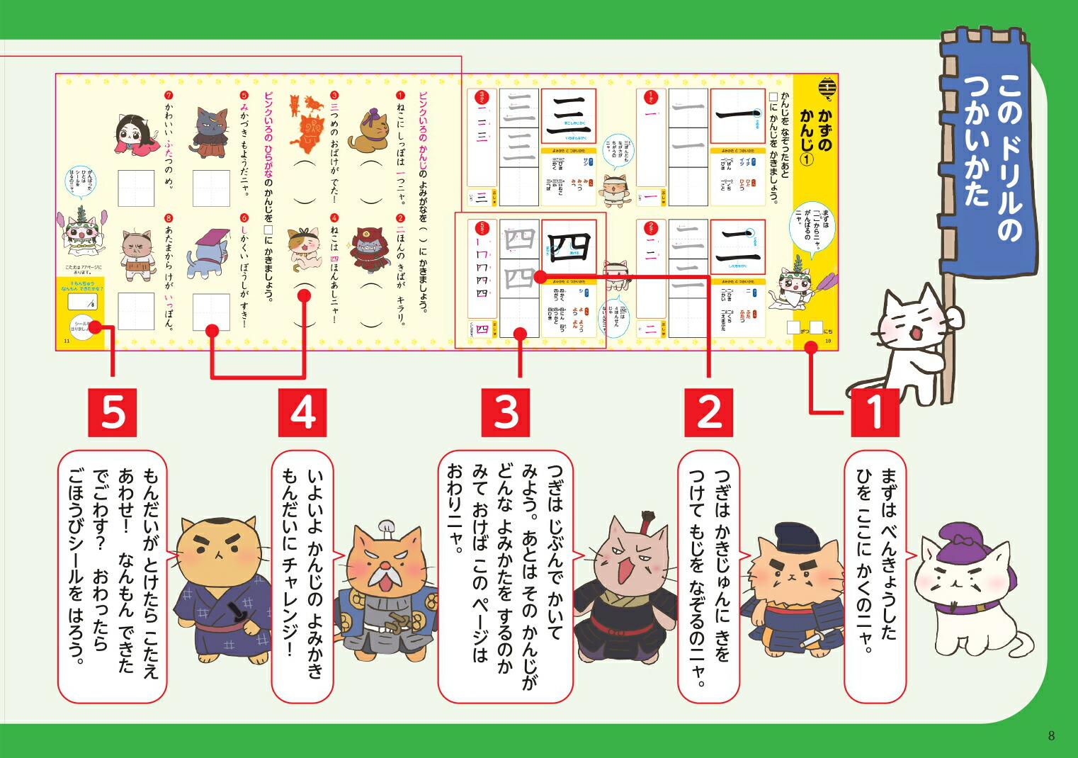 楽天ブックス ねこねこ日本史でよくわかる 小学1年生のねこねこ漢字ドリル そにしけんじ 本