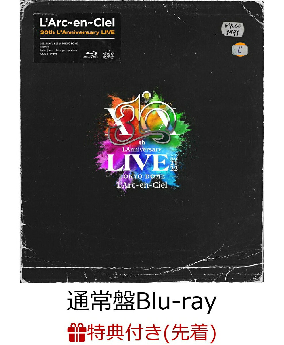 【先着特典】30thL'AnniversaryLIVE(通常盤2Blu-ray)【Blu-ray】(コットン巾着(ミニサイズナチュラル))[L'Arc-en-Ciel]