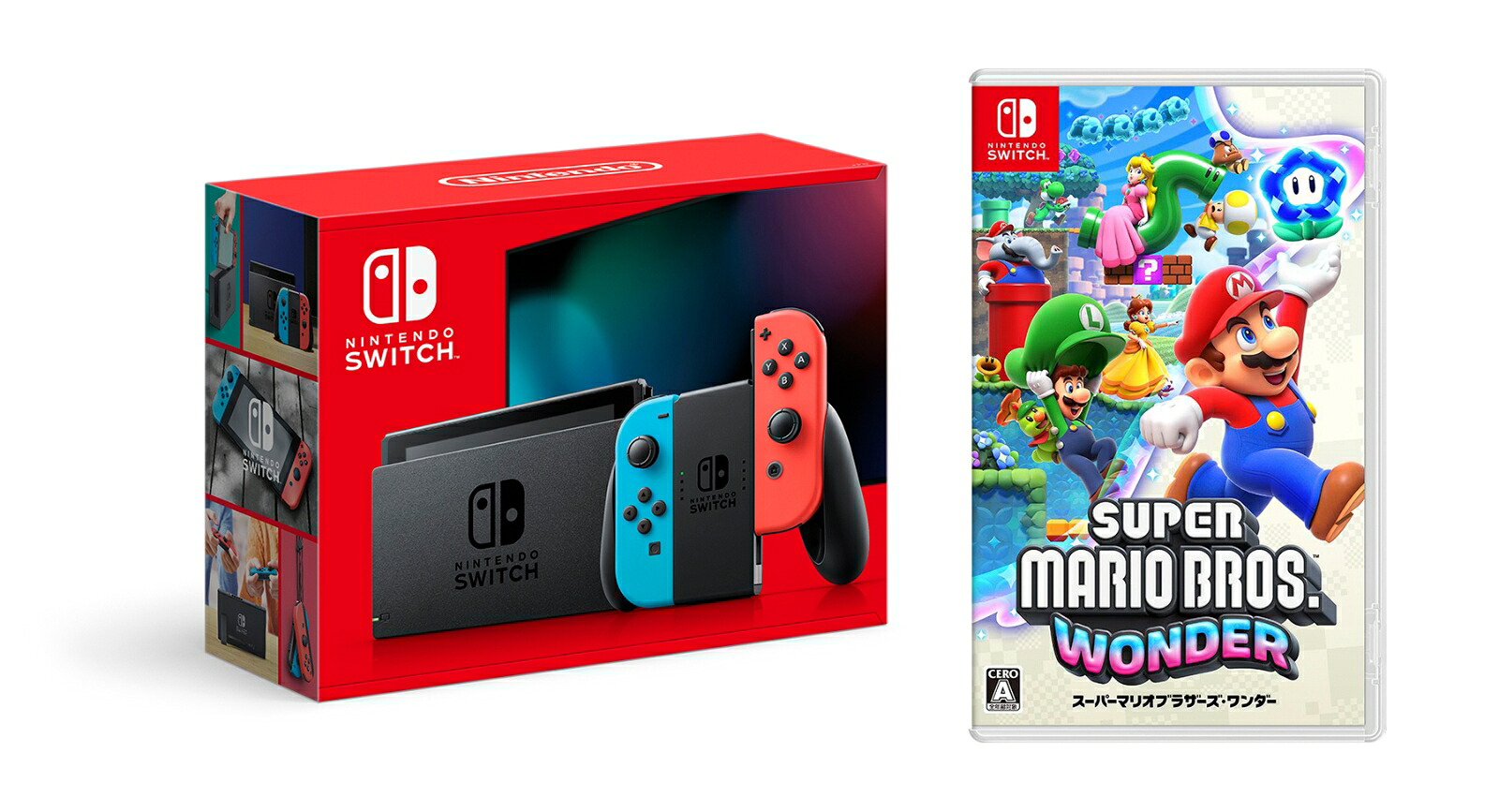 【セット商品】NintendoSwitchJoy-Con(L)ネオンブルー/(R)ネオンレッド＋スーパーマリオブラザーズワンダー