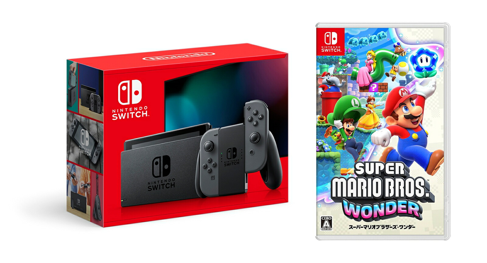 【セット商品】NintendoSwitchJoy-Con(L)/(R)グレー＋スーパーマリオブラザーズワンダー