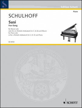 【輸入楽譜】シュルホフ, Erwin(Ervin): スーシ, Fox Song(Piano Solo or for a Melody Instrument(C, B-flat, E-flat) & Piano)画像