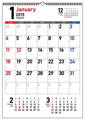 楽天ブックス 書き込み式シンプルカレンダー A2タテ 2015年