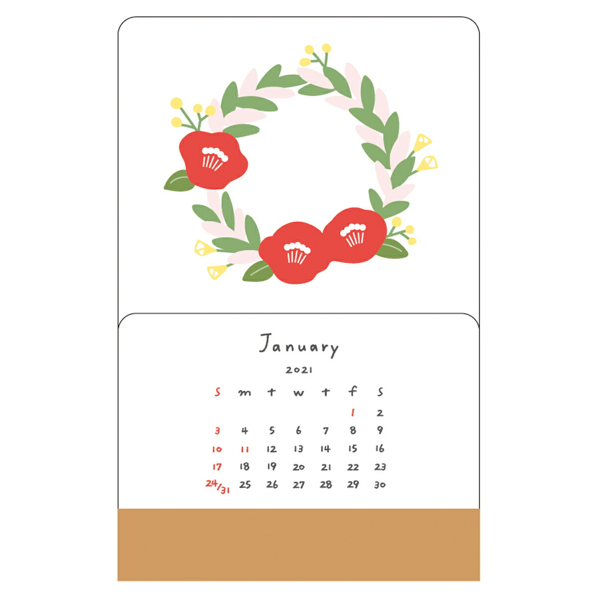 楽天ブックス ミドリ カレンダー 21年 卓上 季節をのぞくカレンダー 花柄 カレンダー 本