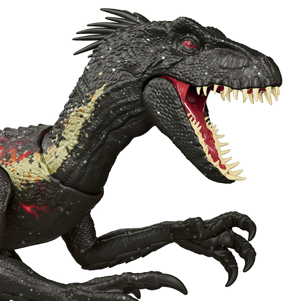 マテルジュラシックワールド(JURASSICWORLD)ダメージ！ひかるインドラプトル子供向けフィギュア恐竜おもちゃ全長:約37.8cm4歳からブラックJCG26