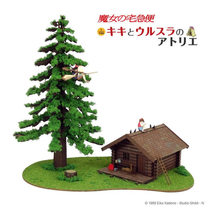 みにちゅあーとキット スタジオジブリ作品シリーズ 『魔女の宅急便』 キキとウルスラのアトリエ 1/150 【MK07-39】 (ペーパークラフト)画像