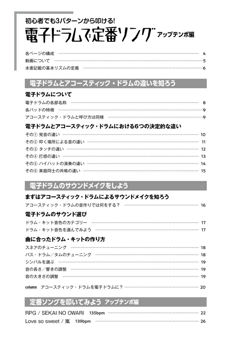 初心者でも3パターンから叩ける！電子ドラムで定番ソング～アップテンポ編～[森谷亮太]
