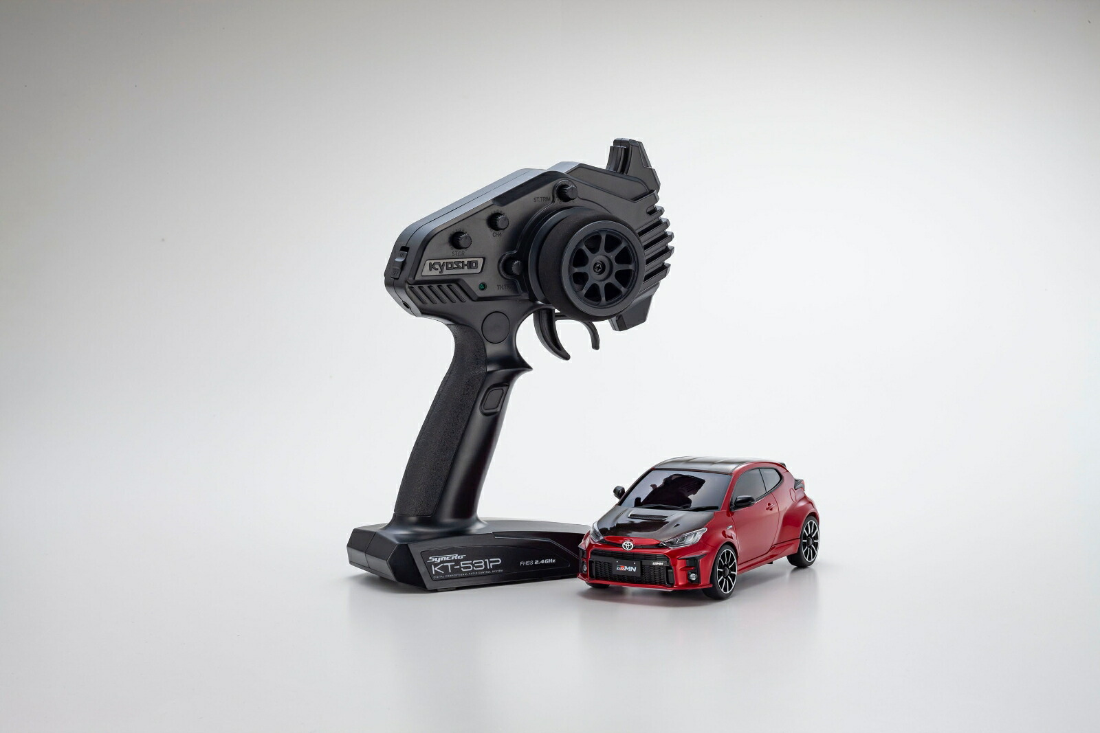 京商 ミニッツAWD トヨタ GRMNヤリス ラリーパッケージ　オプション多数 京商、「ミニッツAWD トヨタ GRMNヤリス ラリーパッケージ」、赤