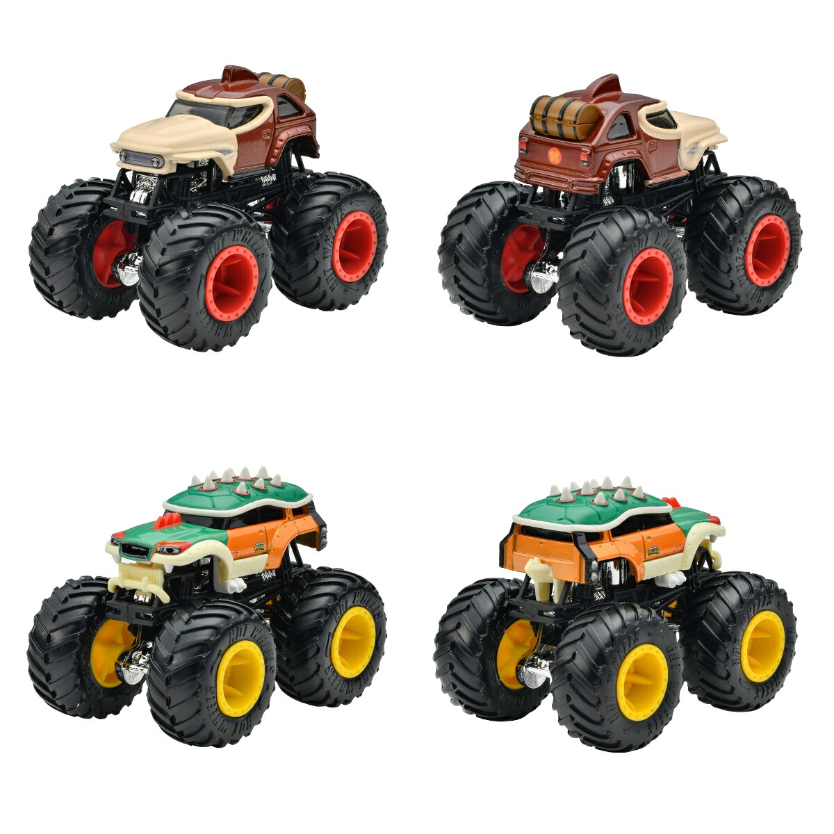 ホットウィール（HotWheels）モンスタートラック1:642パックアソート【ミニカー2台組×8セット入りBOX販売】【3才~】986N-FYJ64