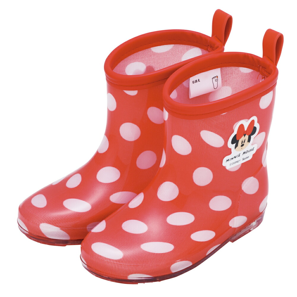 ディズニー ミニー なりきり　キッズ レインブーツ 16cm こども 長靴画像