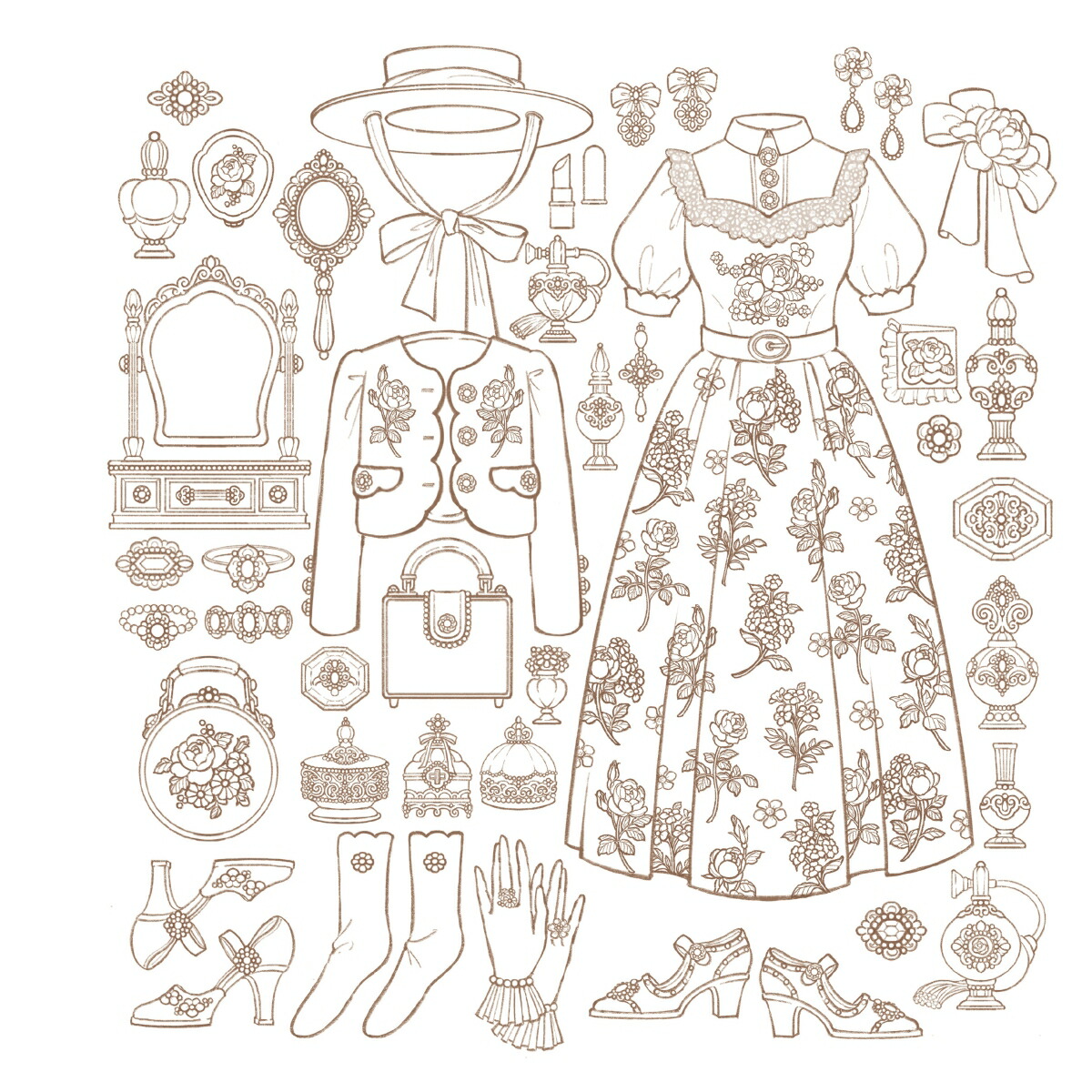 楽天ブックス すずらん通りの洋服店 ぬり絵book Fouatons 本