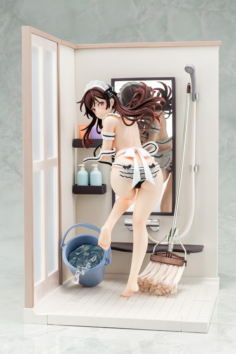 1/6スケール 『彼女、お借りします』 水原千鶴 メイドビキニdeおそうじフィギュア (塗装済完成品フィギュア)画像