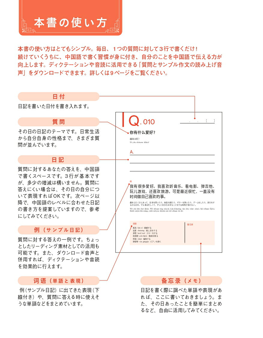 Q&ADiary中国語で3行日記[氷野善寛]