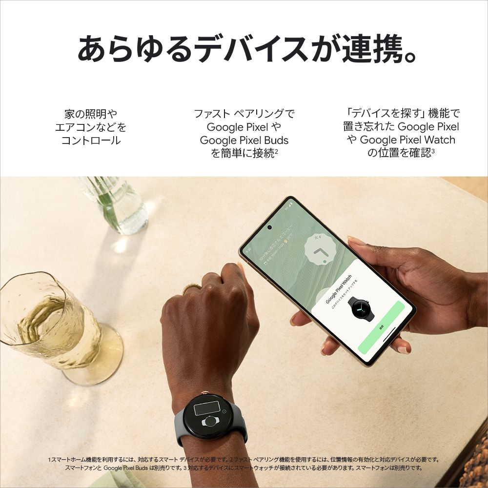 Google Pixel Watch Polished Silver ステンレス ケース / Charcoal