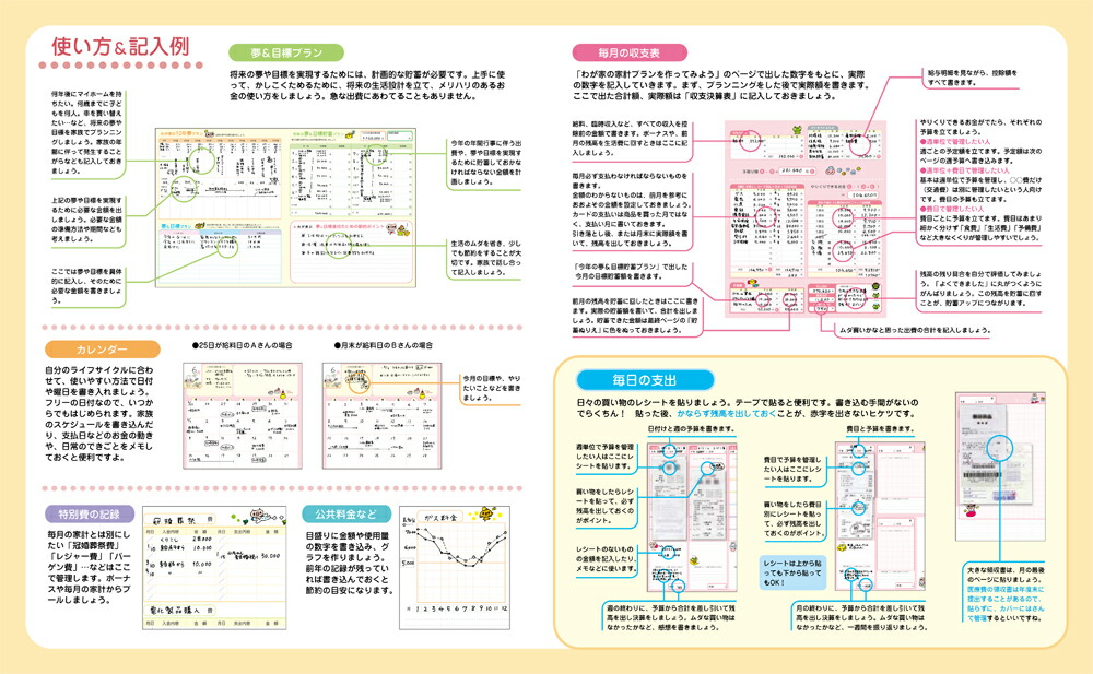 楽天ブックス レシート貼るだけ かんたん家計簿 19年 ズボラでok 本