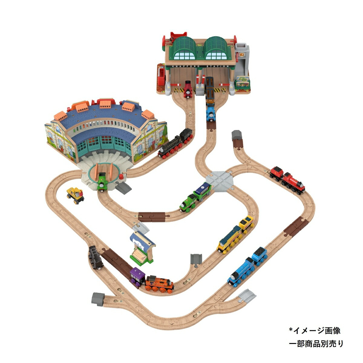 ブックス: きかんしゃトーマス 木製レールシリーズ(Thomas) アニーとクララベルのナップフォードステーション 【車両電車】【3才~】 HBJ82 - 玩具 - 0887961990423 : ゲーム