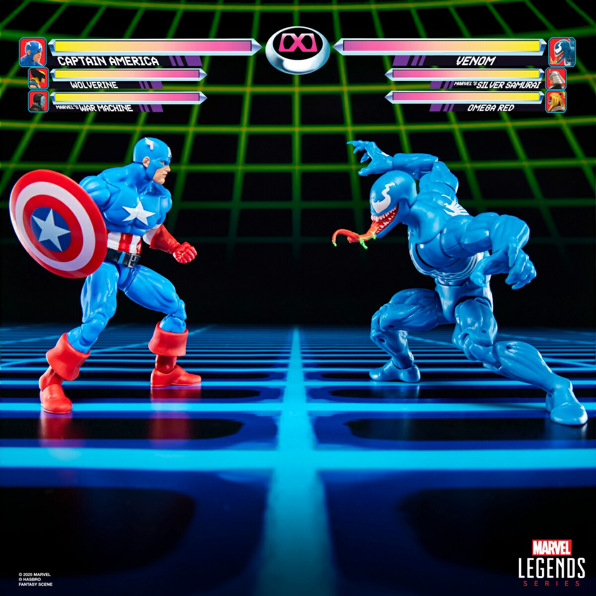 MARVEL　ハズブロ（Hasbro）MARVEL マーベル レジェンド・シリーズ ゲーマーバース キャプテン・アメリカ VS ヴェノム、レトロゲームをモチーフにしたコレクション用 15 cm アクションフィギュア G0622 正規品画像