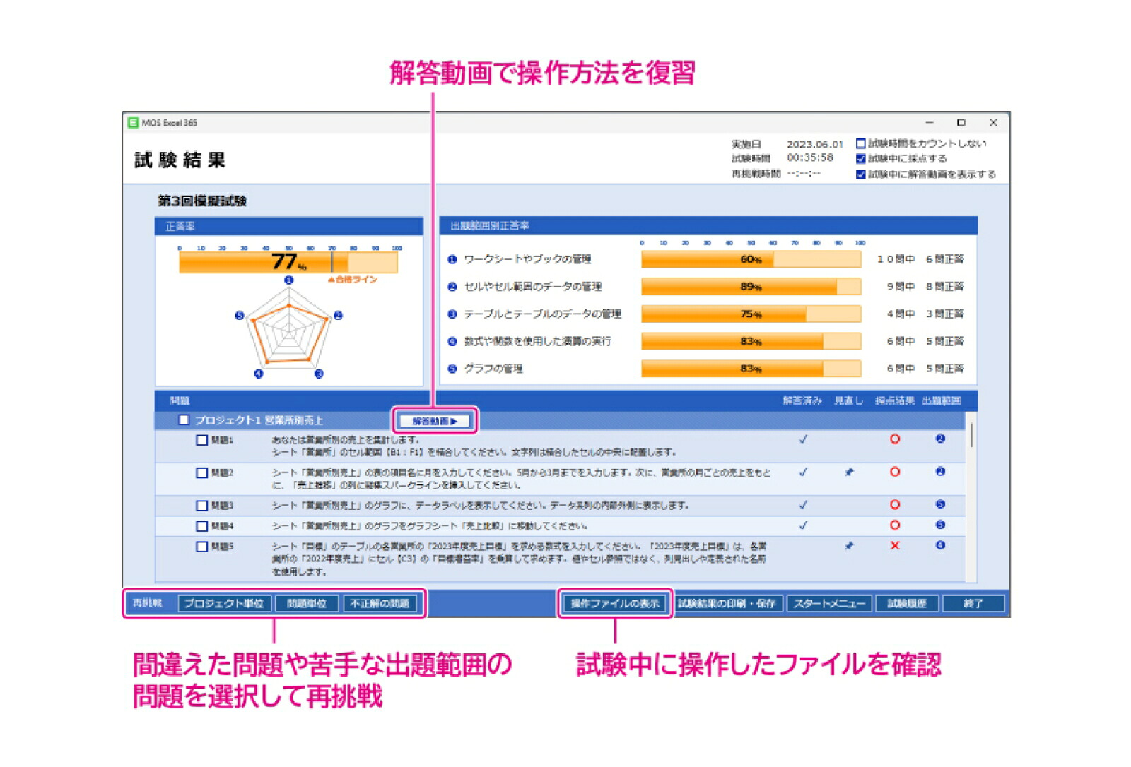 MOSExcel365対策テキスト＆問題集（よくわかるマスター）[富士通ラーニングメディア]