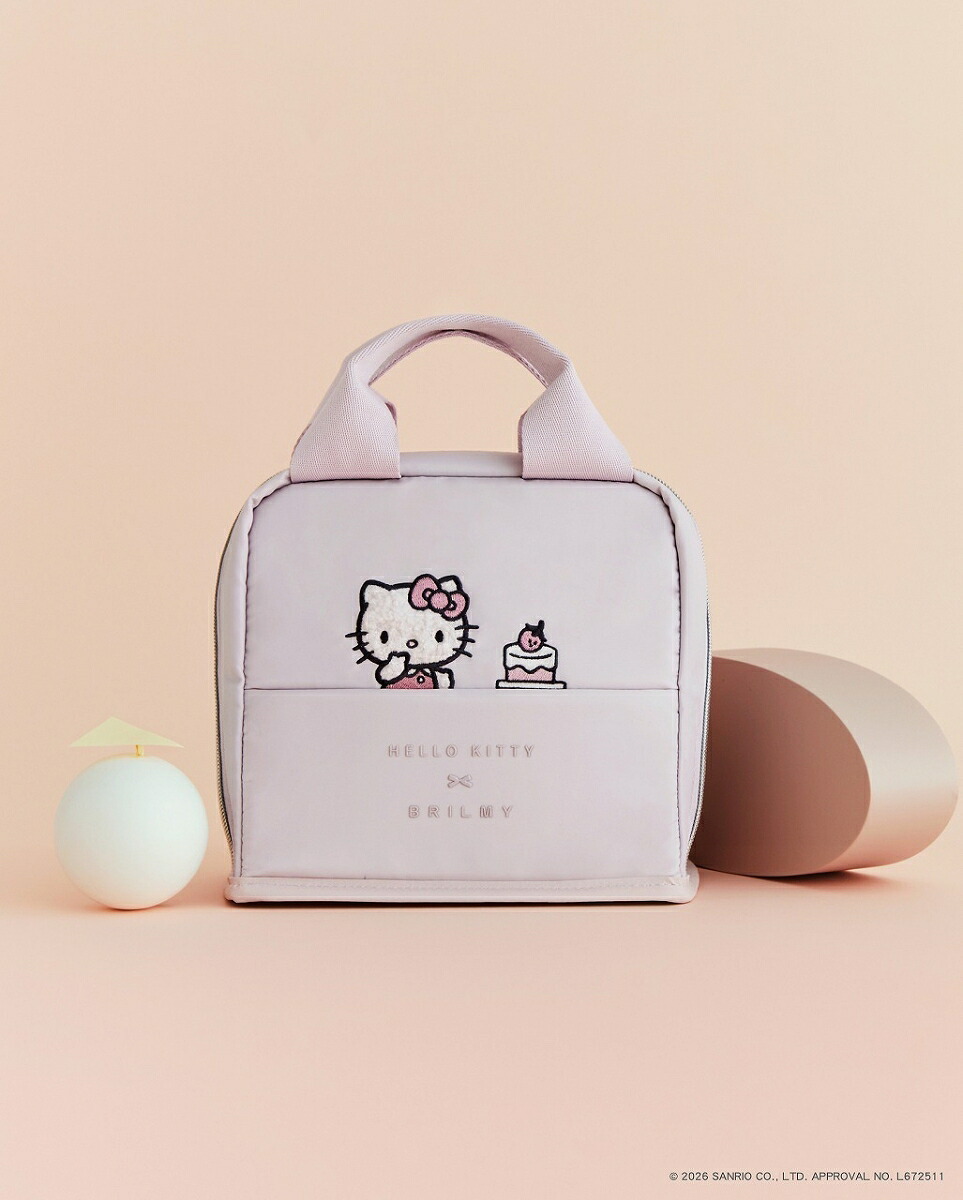 HELLOKITTY×BRILMY中身が見えて時短がかなうズボラに優しいスタンドポーチBOOKPALEPINKver.