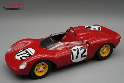 テクノモデル 1/18 フェラーリ 206 Dino SP Course de cote Ollon Villars 1965 優勝車 #172 cote SEFAC car L. Scarfiotti 【TM18-234D】 (ミニカー)画像