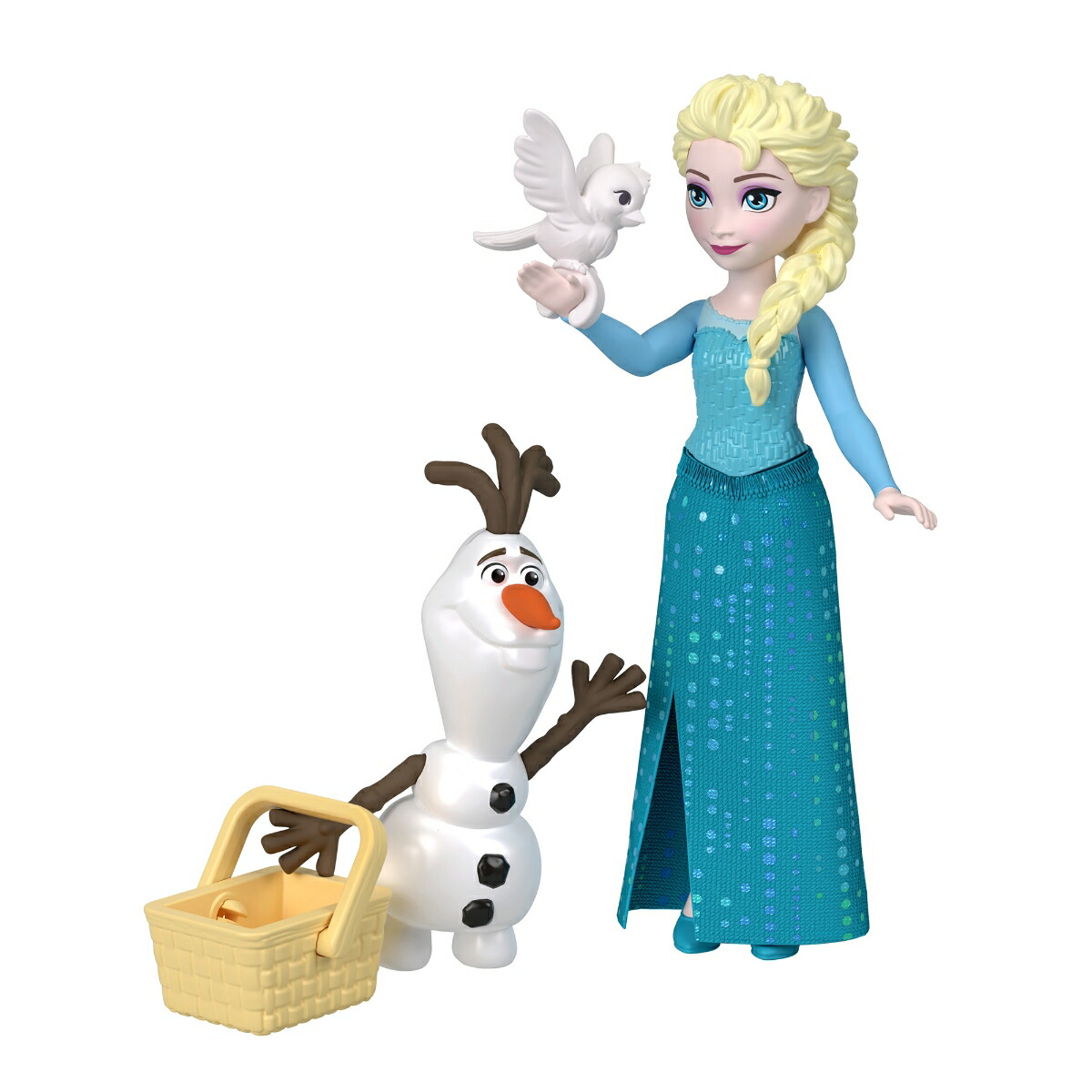 マテルアナと雪の女王（DisneyFrozen）アナと雪の女王メインキャラクターセット（ミニドール）きせかえ人形・ハウスままごと・ごっこ遊びプレイセットミニドール3体、オラフ1体付3歳からマルチJJP89