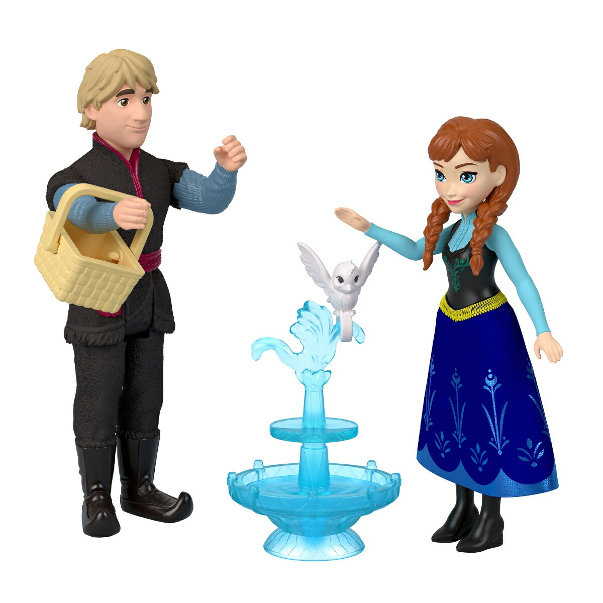 マテルアナと雪の女王（DisneyFrozen）アナと雪の女王メインキャラクターセット（ミニドール）きせかえ人形・ハウスままごと・ごっこ遊びプレイセットミニドール3体、オラフ1体付3歳からマルチJJP89