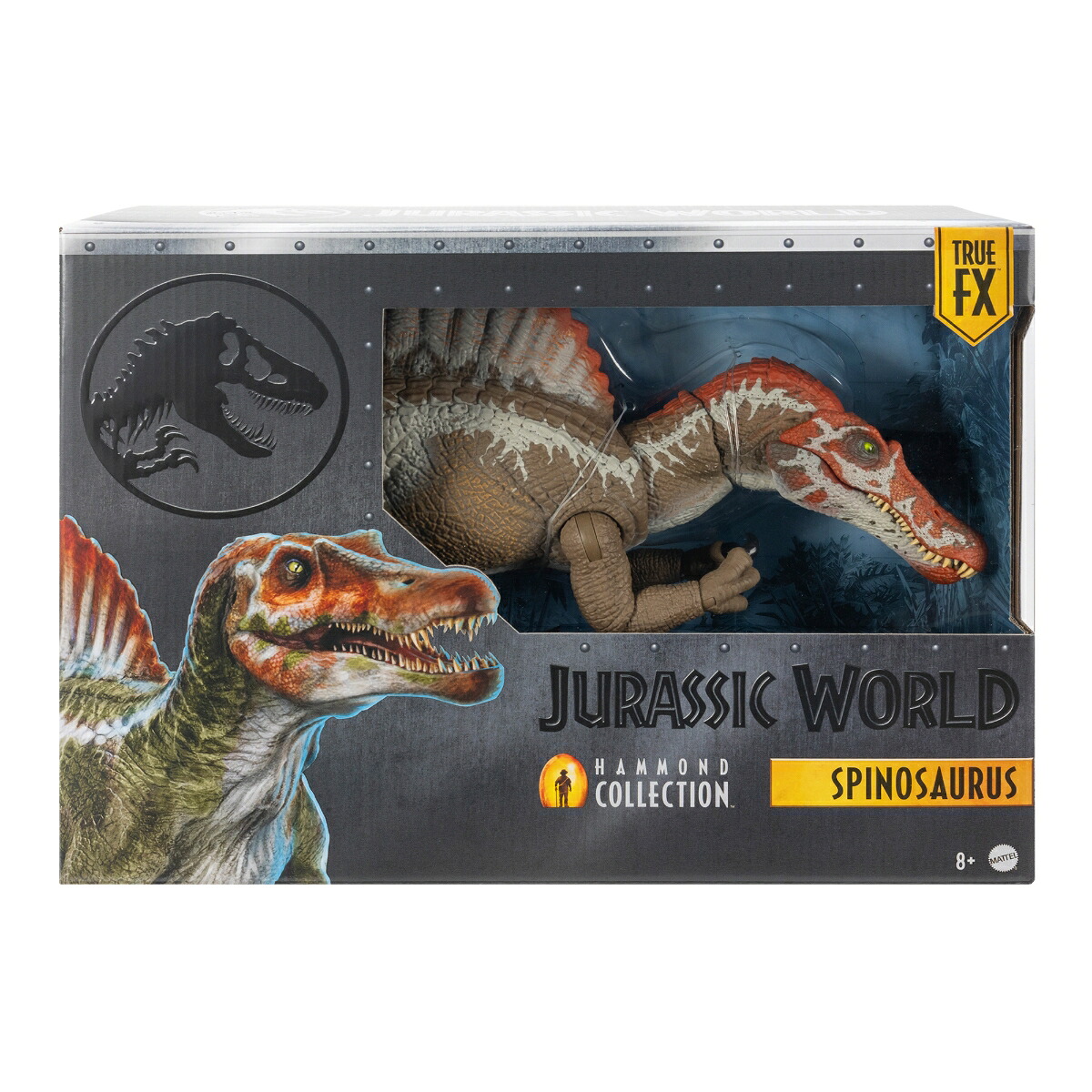 マテルジュラシックワールド(JURASSICWORLD)ハモンドコレクションスピノサウルス子供向けフィギュア恐竜おもちゃ全長:約64.5cm8歳からグレーJCH09